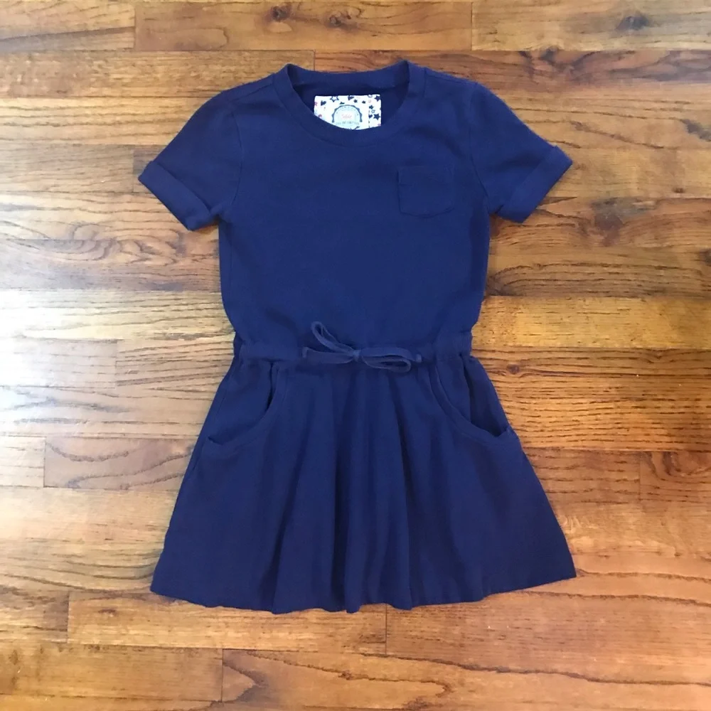 Girls Justice Navy Blue School Uniform Dress w/ Pockets 6 / 7 Small 60% Cotton 4